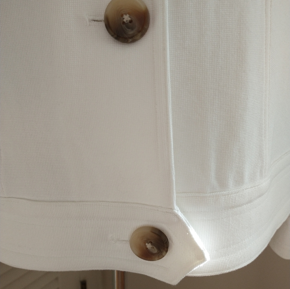 New Chicos Cropped Patch Pocket Jacket, Alabaster… - image 3